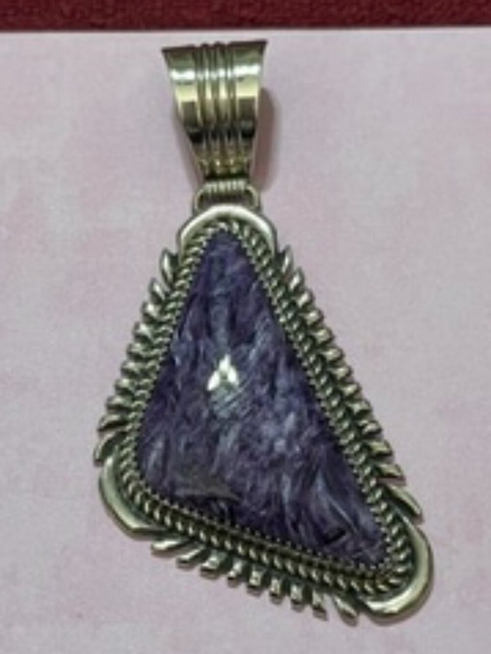Sterling and Charoite Pendant